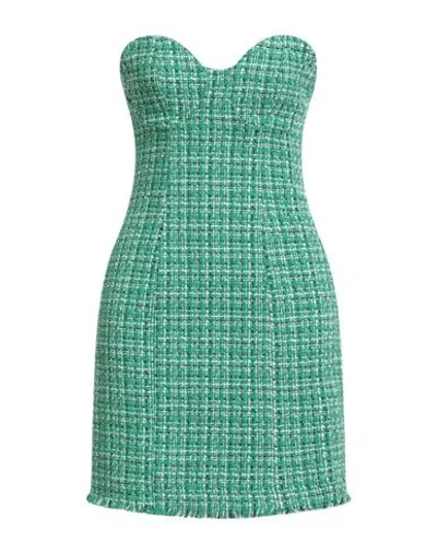 Liu •jo Woman Mini Dress Green Size 10 Cotton, Polyester, Elastane
