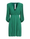 Liu •jo Woman Mini Dress Green Size 10 Viscose, Polyamide, Polyester, Elastane In Green