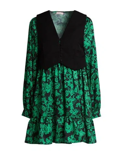 Liu •jo Woman Mini Dress Green Size 2 Polyester