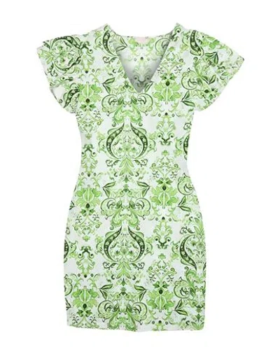 Liu •jo Woman Mini Dress Green Size 4 Cotton