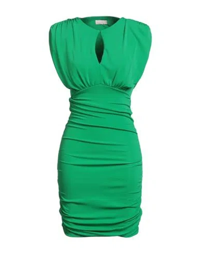 Liu •jo Woman Mini Dress Green Size 6 Viscose