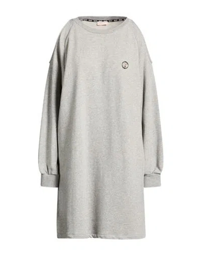 Liu •jo Woman Mini Dress Grey Size S Cotton, Polyester, Elastane In Gray