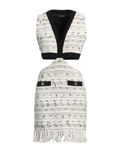 Liu •jo Woman Mini Dress Ivory Size 4 Cotton, Acrylic, Polyamide, Polyester In White