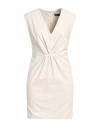 Liu •jo Woman Mini Dress Ivory Size 4 Polyester In White