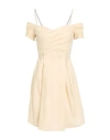 Liu •jo Woman Mini Dress Ivory Size 6 Cotton
