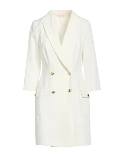 Liu •jo Woman Mini Dress Ivory Size 6 Polyester, Elastane In Neutral