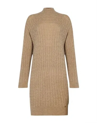 Liu •jo Woman Mini Dress Khaki Size Xs Acrylic, Polyamide, Alpaca Wool In Neutral