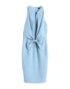 Liu •jo Woman Mini Dress Light Blue Size 8 Polyester, Elastane