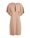 Liu •jo Woman Mini Dress Light Brown Size 6 Viscose, Polyester In Sand