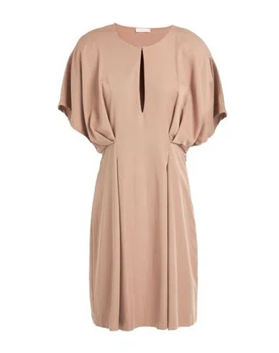 Liu •jo Woman Mini Dress Light Brown Size 6 Viscose, Polyester In Nude