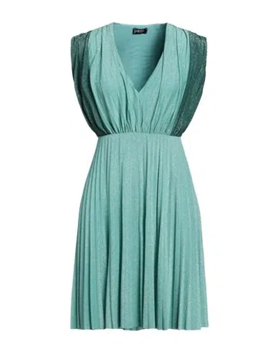 Liu •jo Woman Mini Dress Light Green Size 8 Viscose, Polyester, Polyamide, Elastane