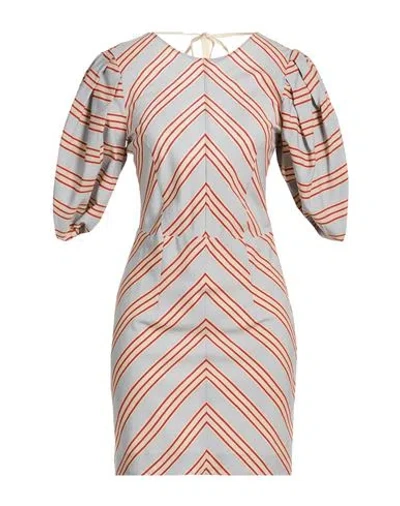 Liu •jo Woman Mini Dress Light Grey Size 8 Viscose, Polyamide In Gray