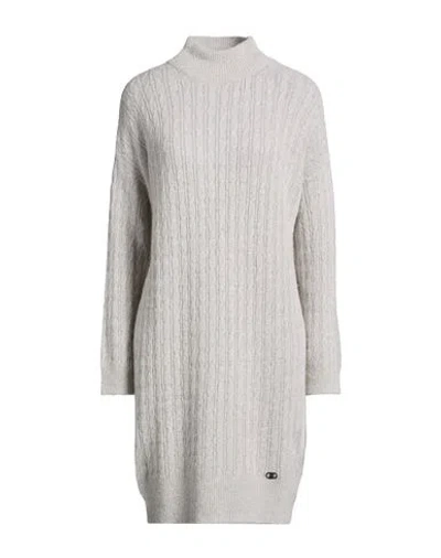 Liu •jo Woman Mini Dress Light Grey Size S Acrylic, Polyamide, Alpaca Wool In Gray