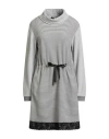Liu •jo Woman Mini Dress Light Grey Size S Cotton, Polyester In Gray