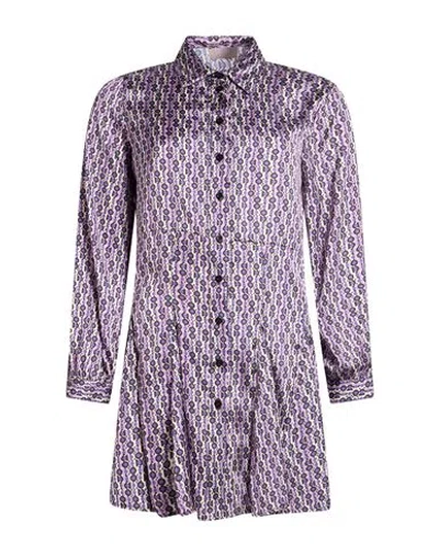 Liu •jo Woman Mini Dress Lilac Size 6 Polyester, Recycled Plastic In Multi