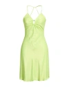 Liu •jo Woman Mini Dress Lime Green Size 6 Viscose, Rayon In Green