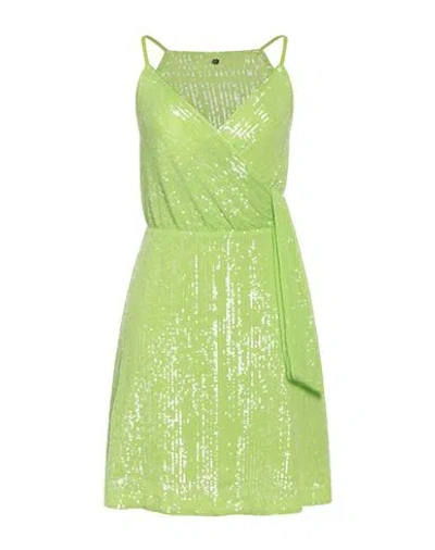 Liu •jo Woman Mini Dress Lime Green Size M Polyester, Elastane
