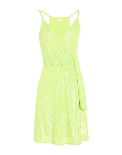Liu •jo Woman Mini Dress Lime Green Size S Polyester, Elastane
