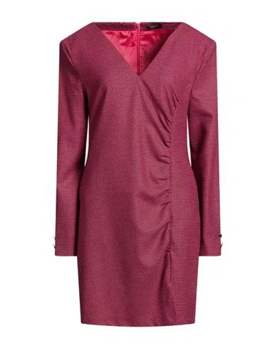 Liu •jo Woman Mini Dress Magenta Size 10 Polyester, Viscose, Wool, Polyamide, Elastane In Purple