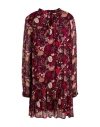 Liu •jo Woman Mini Dress Magenta Size 8 Viscose In Magenta