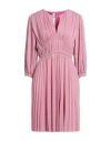 Liu •jo Woman Mini Dress Magenta Size 10 Viscose, Polyamide, Metallic Polyester, Elastane In Pink