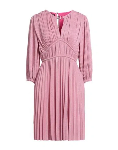 Liu •jo Woman Mini Dress Magenta Size 10 Viscose, Polyamide, Metallic Polyester, Elastane In Pink