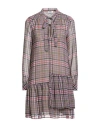 Liu •jo Woman Mini Dress Magenta Size 8 Polyester In Gray