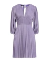 Liu •jo Woman Mini Dress Mauve Size 6 Viscose, Polyamide, Metallic Polyester, Elastane In Purple