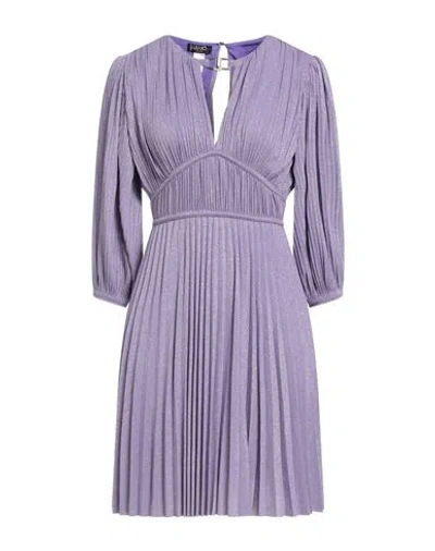 Liu •jo Woman Mini Dress Mauve Size 6 Viscose, Polyamide, Metallic Polyester, Elastane In Purple