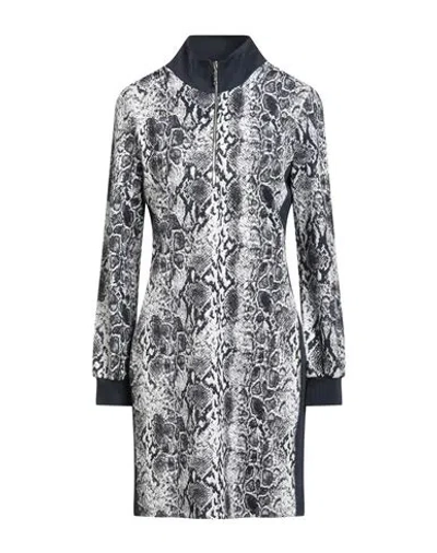 Liu •jo Woman Mini Dress Midnight Blue Size M Polyester, Viscose, Elastane, Polyamide, Cotton