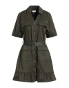 Liu •jo Woman Mini Dress Military Green Size 12 Polyester, Polyamide