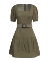 Liu •jo Woman Mini Dress Military Green Size 4 Cotton