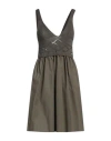 Liu •jo Woman Mini Dress Military Green Size Xs Cotton, Elastane In Green