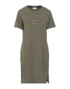 Liu •jo Woman Mini Dress Military Green Size L Cotton, Elastane In Gray