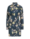Liu •jo Woman Mini Dress Navy Size 6 Cotton, Elastane In Multi