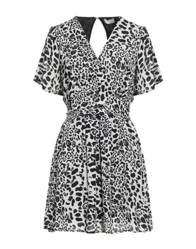Liu •jo Woman Mini Dress Off White Size 12 Viscose In Black