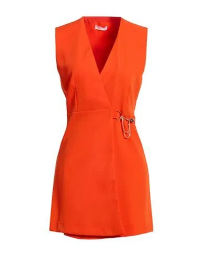 Liu •jo Woman Mini Dress Orange Size 8 Polyester