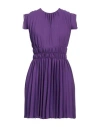 Liu •jo Woman Mini Dress Purple Size 8 Polyester In Purple