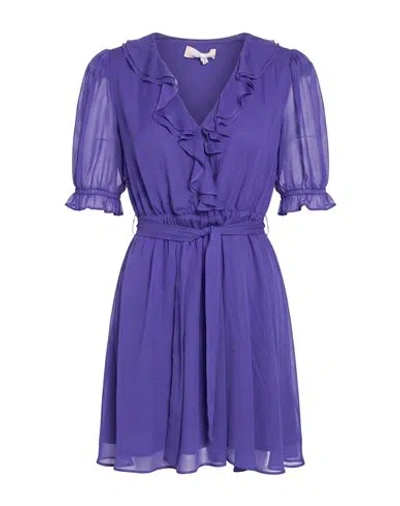 Liu •jo Woman Mini Dress Purple Size 6 Viscose