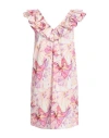 Liu •jo Woman Mini Dress Purple Size 4 Cotton In Purple