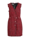 Liu •jo Woman Mini Dress Red Size 10 Acrylic, Wool, Synthetic Fibers, Viscose, Metallic Polyester In Red