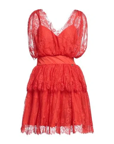 Liu •jo Woman Mini Dress Red Size 8 Polyamide, Elastane