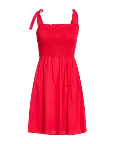 Liu •jo Woman Mini Dress Red Size 6 Cotton