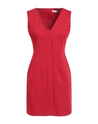 Liu •jo Woman Mini Dress Red Size 8 Viscose, Polyamide, Elastane