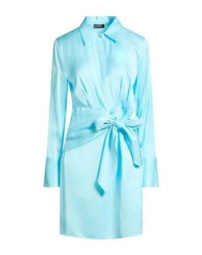 Liu •jo Woman Mini Dress Sky Blue Size 4 Viscose