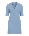 Liu •jo Woman Mini Dress Sky Blue Size 8 Polyester, Elastane