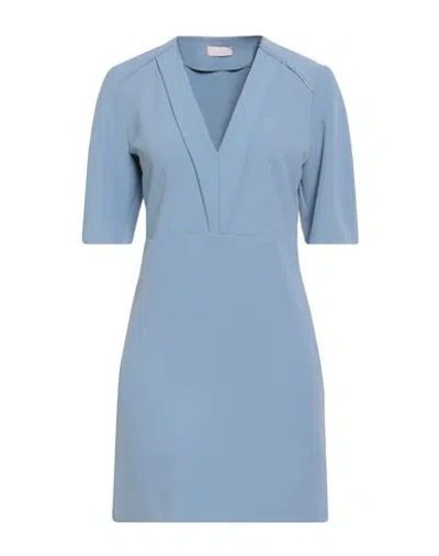 Liu •jo Woman Mini Dress Sky Blue Size 8 Polyester, Elastane
