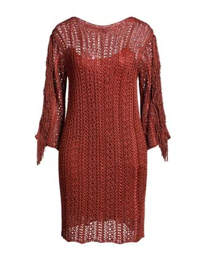 Liu •jo Woman Mini Dress Tan Size Xs Viscose In Brown