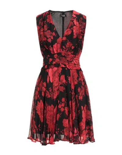Liu •jo Woman Mini Dress Tomato Red Size 10 Silk, Viscose