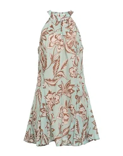Liu •jo Woman Mini Dress Turquoise Size 10 Cotton In Multi